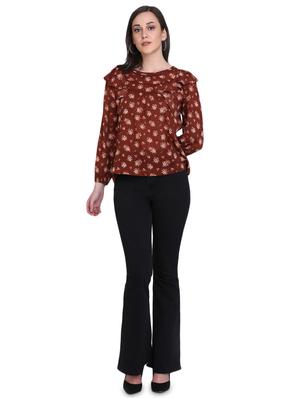 round neck floral top - 17556893 - Standard Image - 4