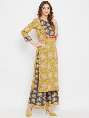floral kurta palazzo set - 17556972 - Standard Image - 2