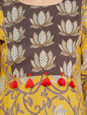 floral kurta palazzo set - 17556972 - Standard Image - 4
