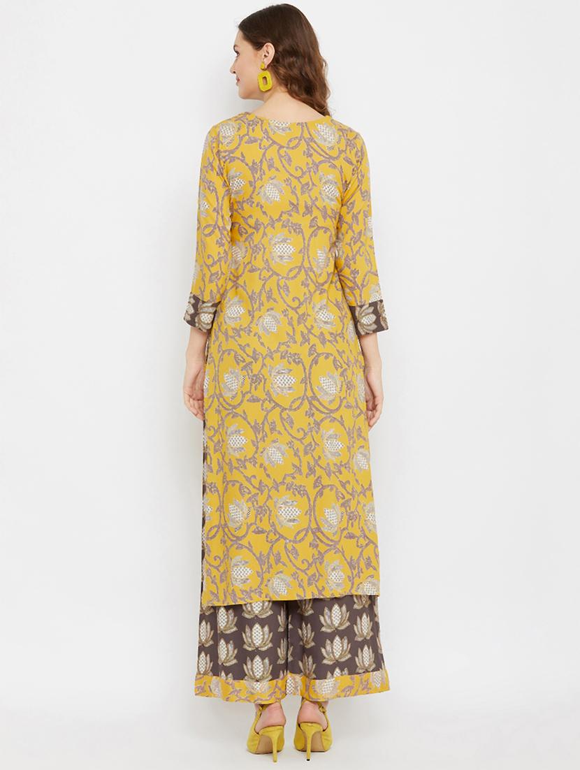 floral kurta palazzo set - 17556972 - Zoom Image - 3