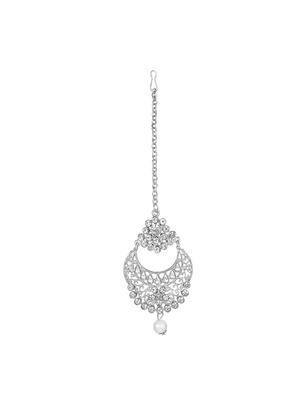 silver plated chandballi earring - 17557014 - Standard Image - 2