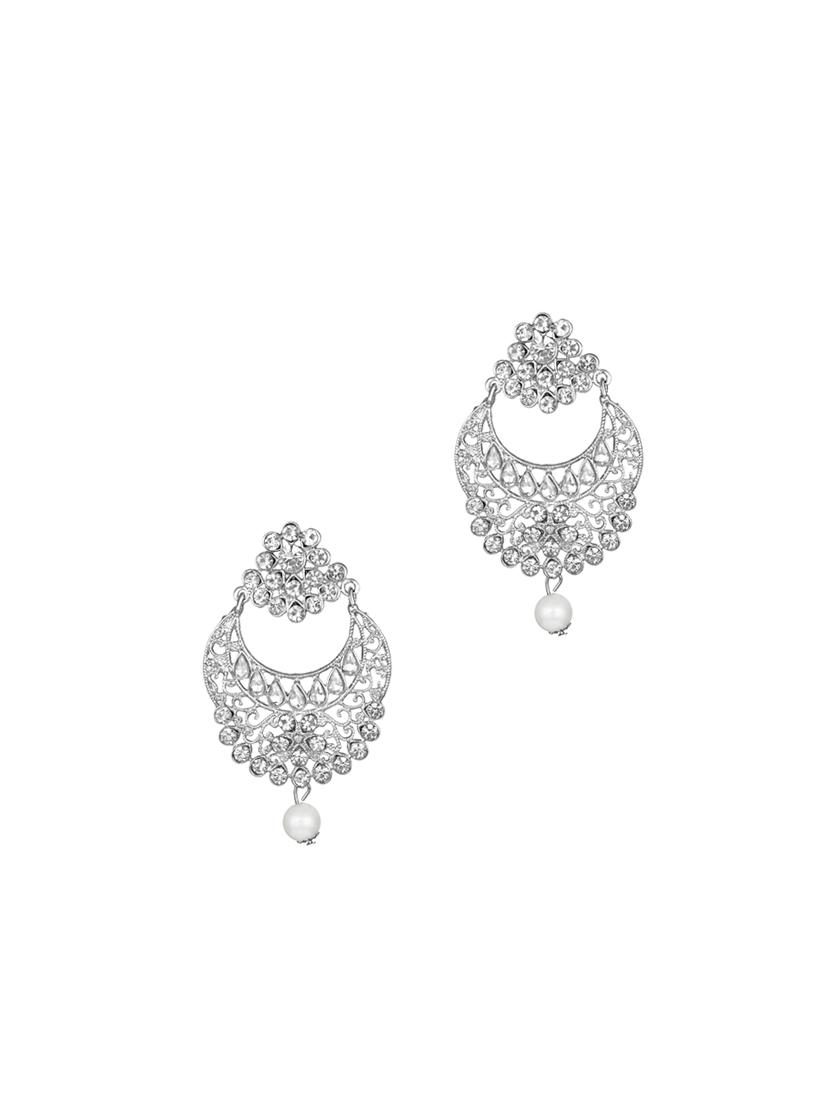 silver plated chandballi earring - 17557014 - Zoom Image - 3