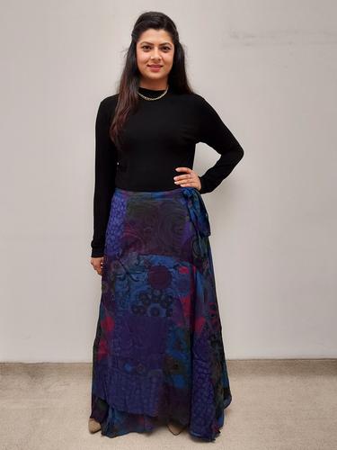 printed wrap around skirt - 17557049 - Standard Image - 1