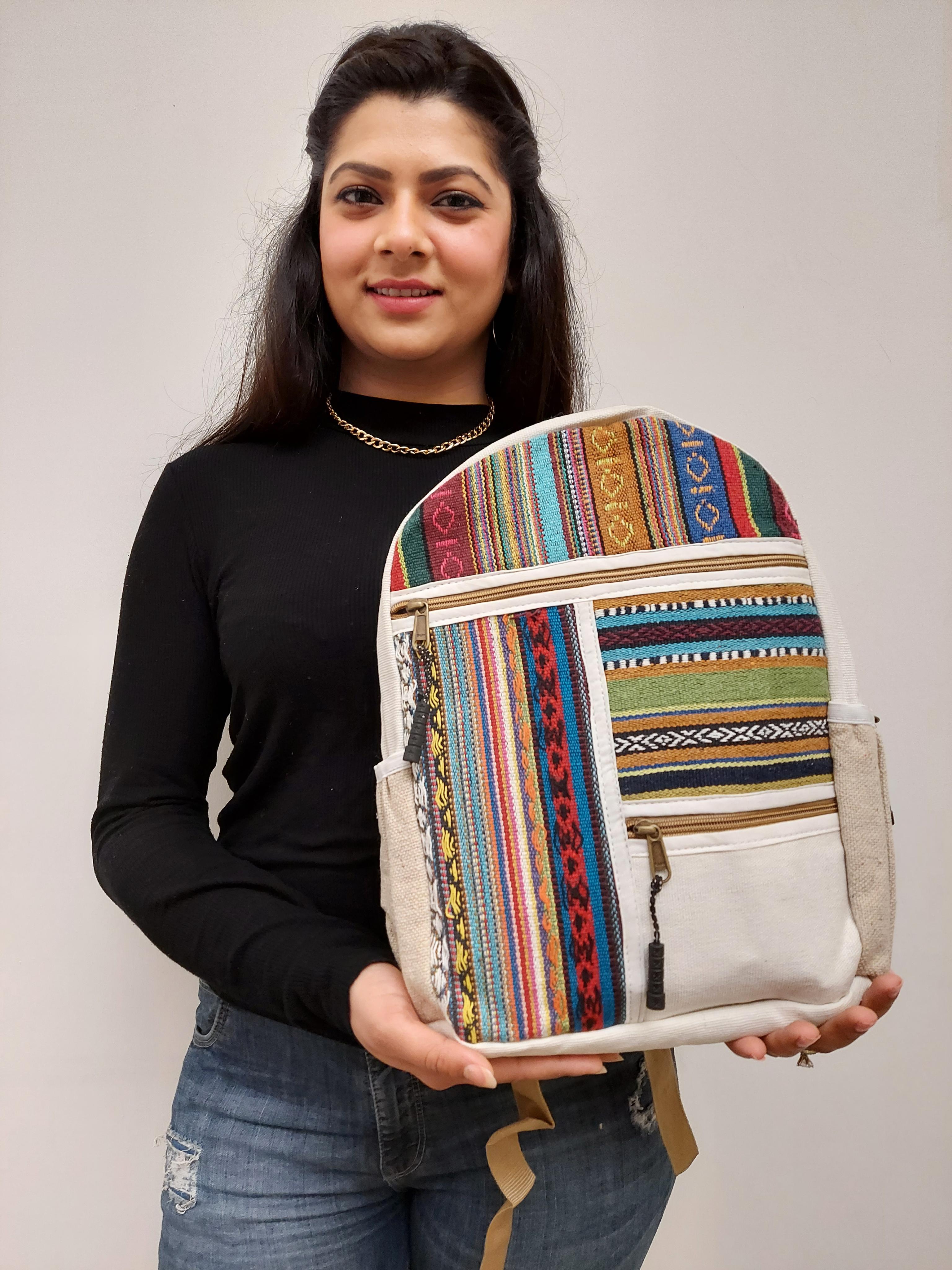 jute handmade backpack bag - 17557052 - Zoom Image - 1