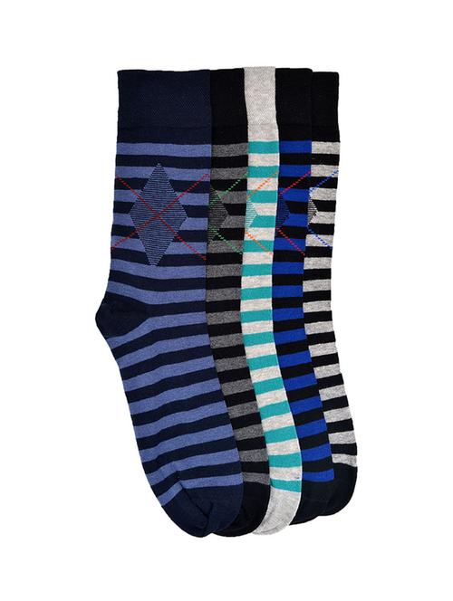 multi colored cotton above ankle length sock - 17557054 - Standard Image - 1
