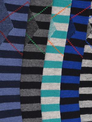 multi colored cotton above ankle length sock - 17557054 - Standard Image - 2