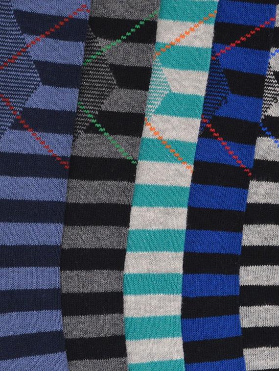 multi colored cotton above ankle length sock - 17557054 - Zoom Image - 2