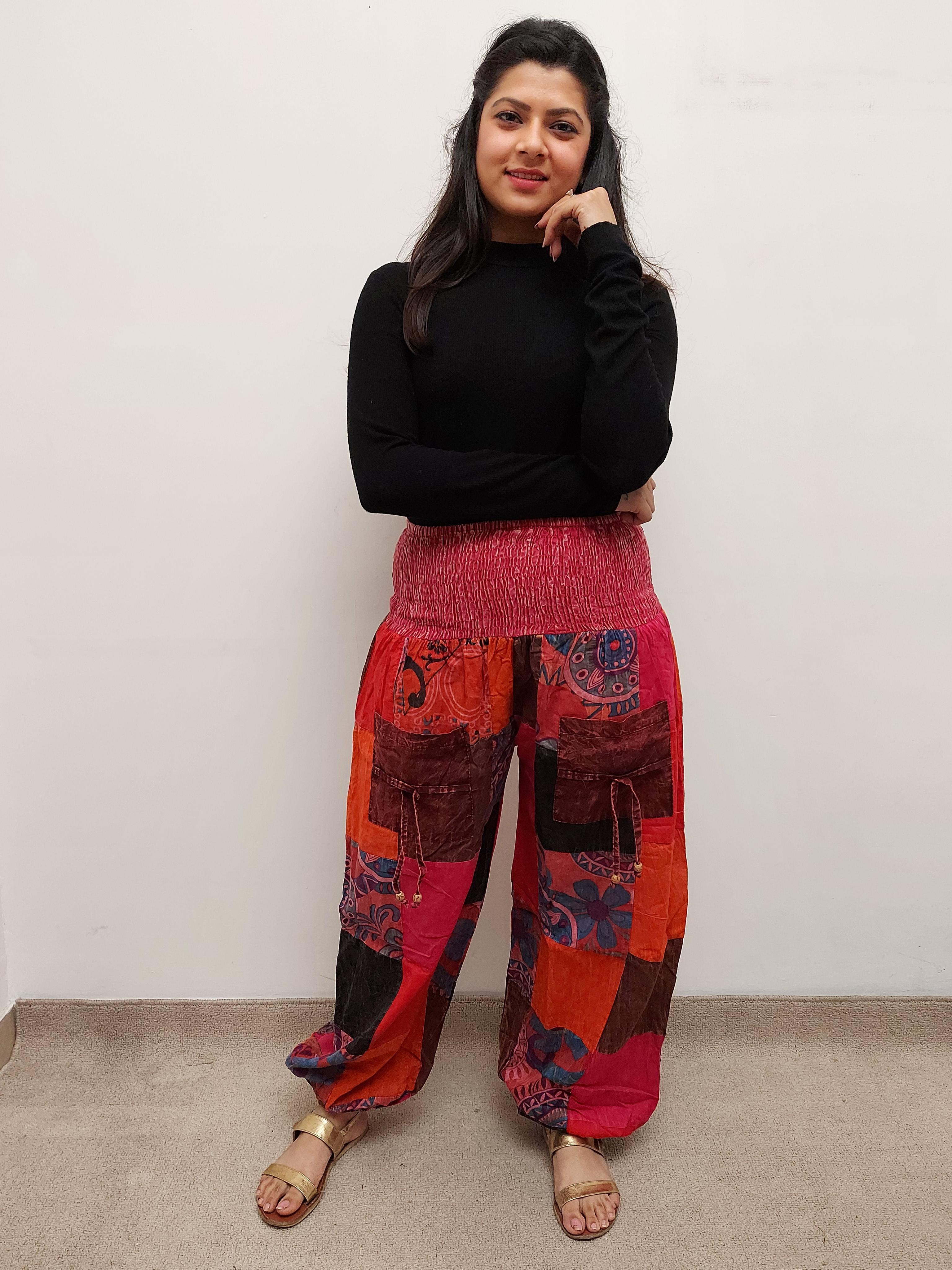 monochrome women harem pants - 17557071 - Zoom Image - 1