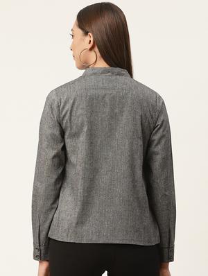 mandarin neck summer jacket - 17557193 - Standard Image - 3
