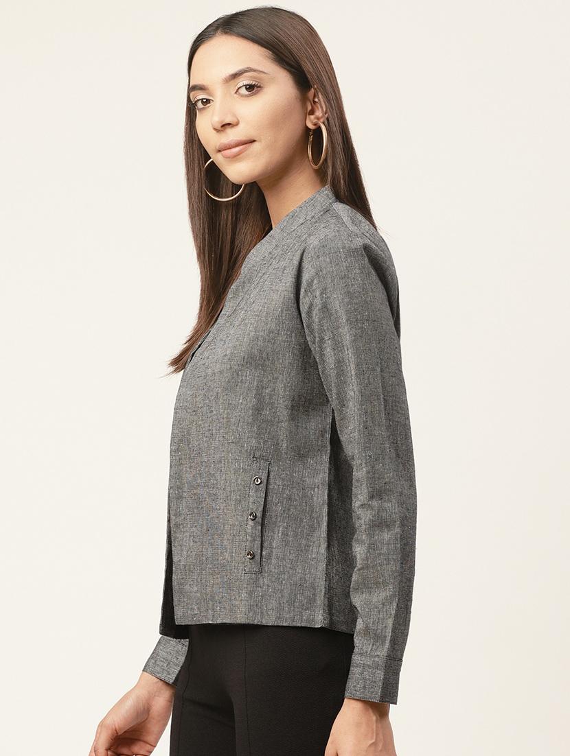 mandarin neck summer jacket - 17557193 - Zoom Image - 2