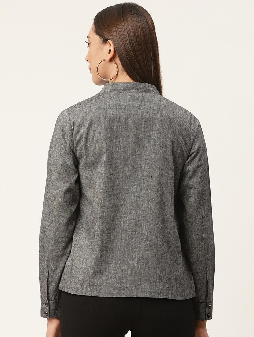 mandarin neck summer jacket - 17557193 - Zoom Image - 3