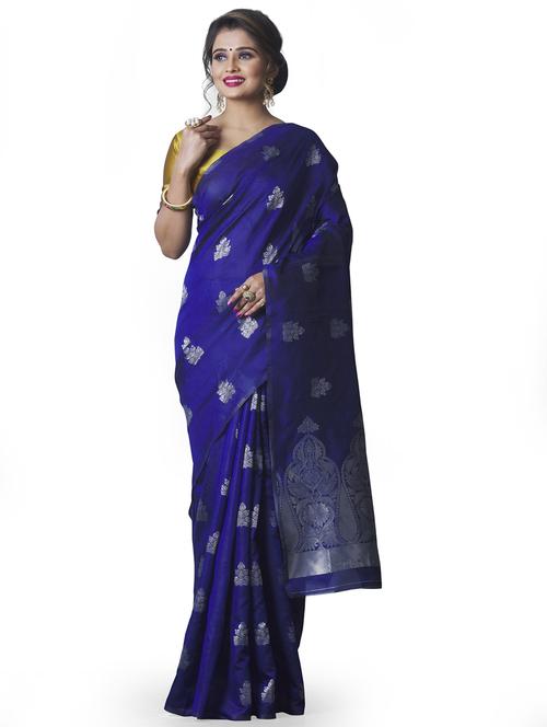 jacquard woven saree with blouse - 17557203 - Very Small Image - 1