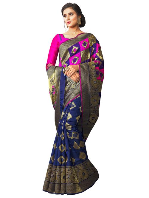 jacquard patola saree with blouse - 17557205 - Very Small Image - 1