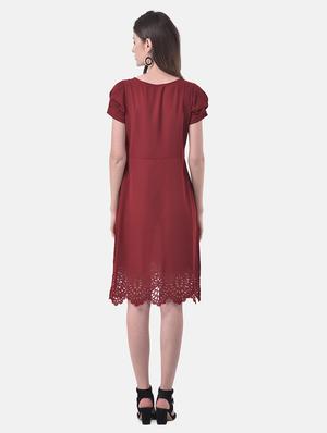 cut work hem a-line dress - 17557208 - Standard Image - 3
