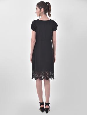 cut work hem a-line dress - 17557209 - Standard Image - 3