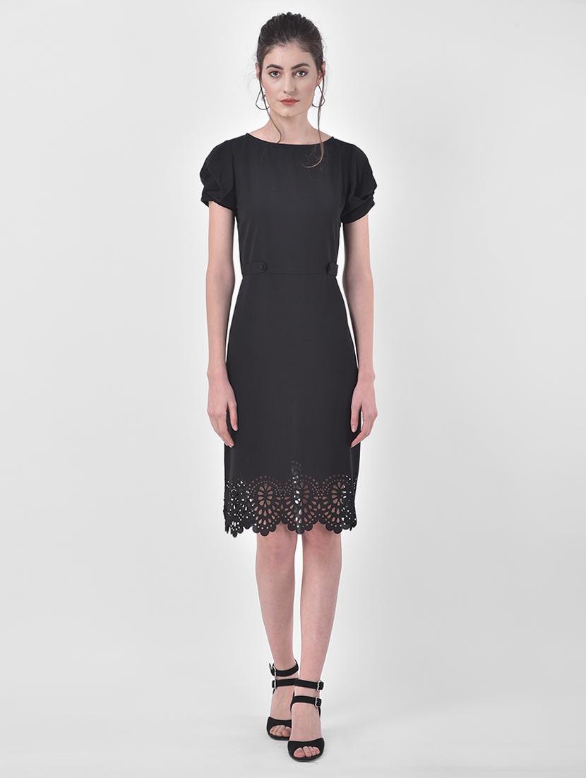 cut work hem a-line dress - 17557209 - Zoom Image - 1