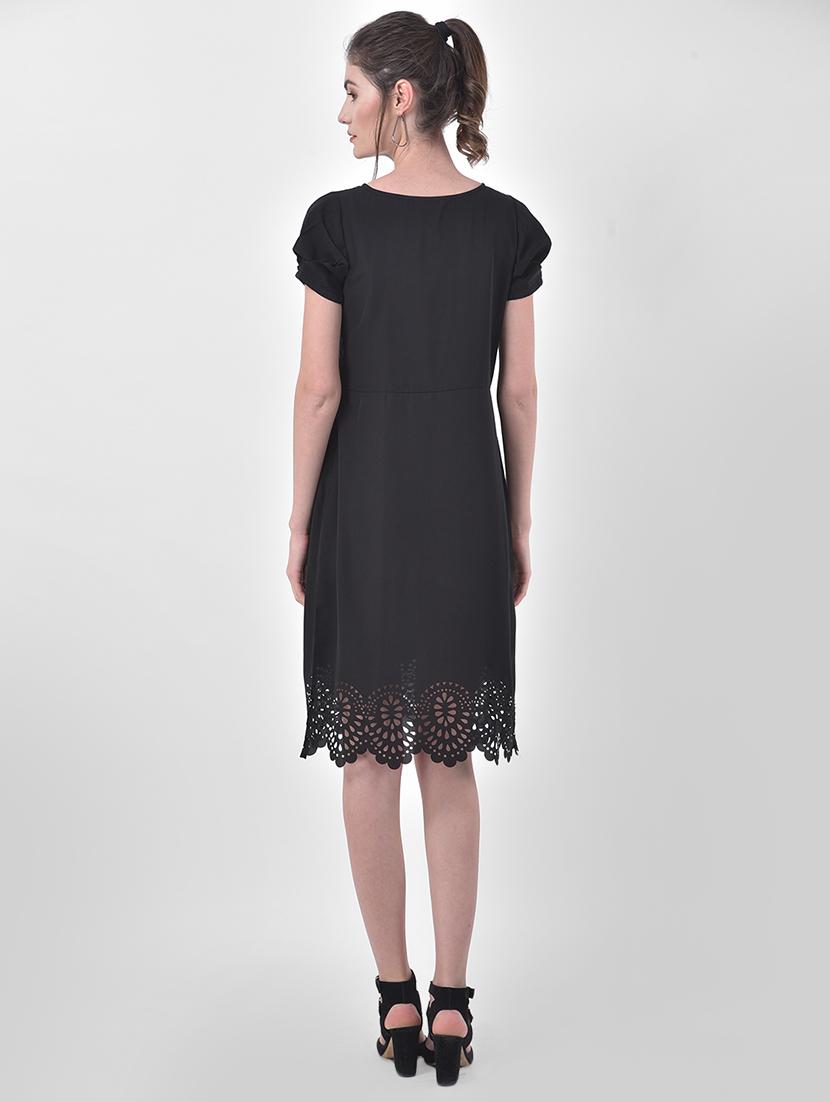 cut work hem a-line dress - 17557209 - Zoom Image - 3
