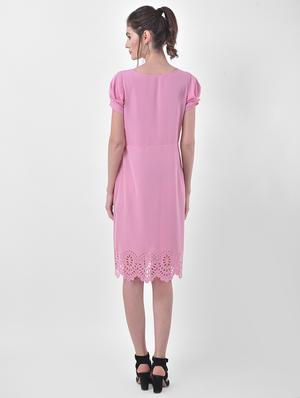 cut work hem a-line dress - 17557210 - Standard Image - 3