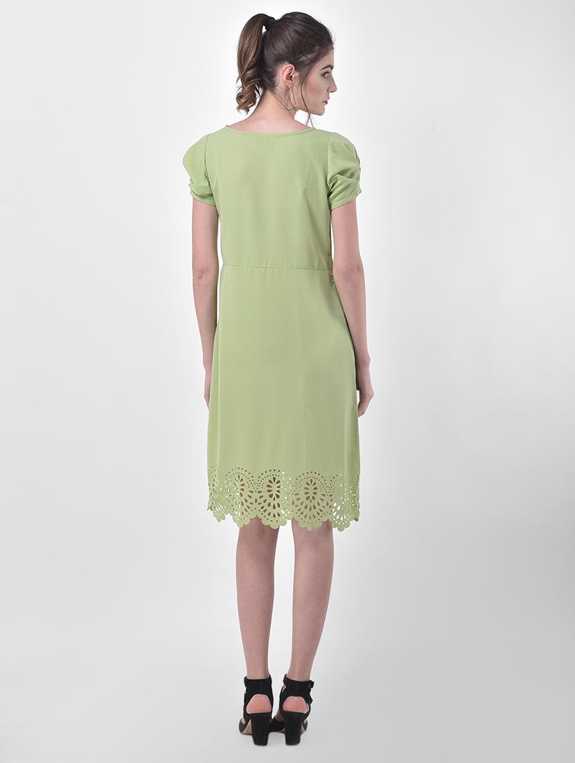 cut work hem a-line dress - 17557211 - Zoom Image - 3