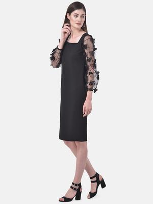 mesh sleeved sheath dress - 17557212 - Standard Image - 2