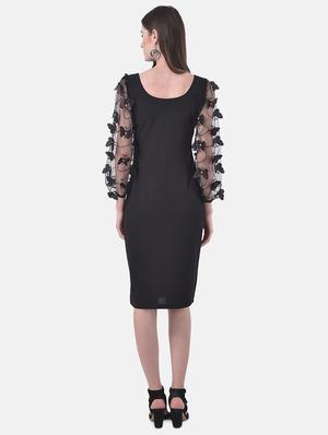 mesh sleeved sheath dress - 17557212 - Standard Image - 3