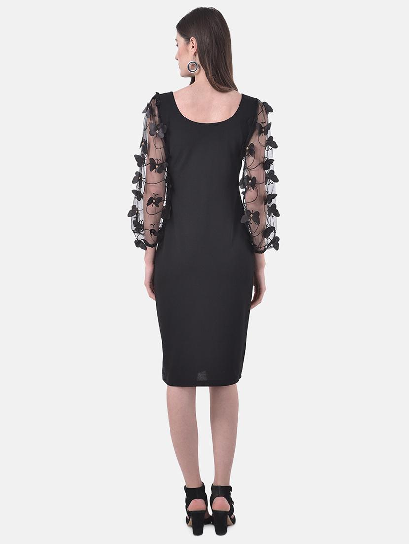 mesh sleeved sheath dress - 17557212 - Zoom Image - 3