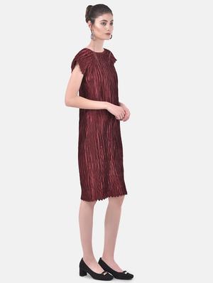 boat neck solid sheath dress - 17557215 - Standard Image - 2