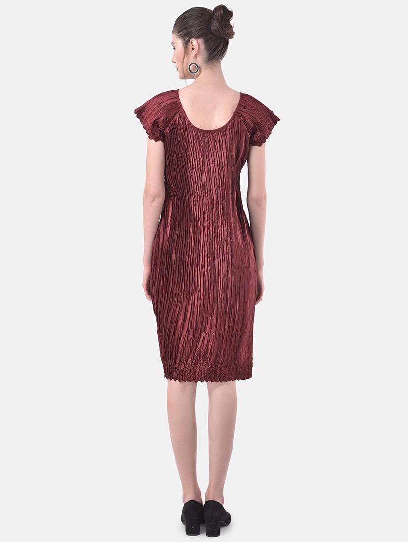 boat neck solid sheath dress - 17557215 - Zoom Image - 3