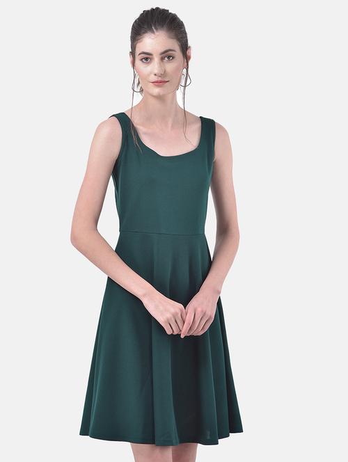 scoop neck fit & flare dress - 17557219 - Very Small Image - 1