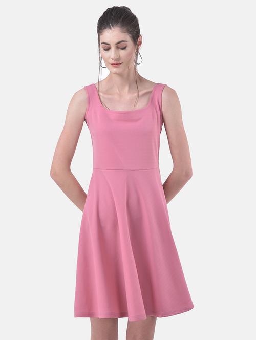 scoop neck fit & flare dress - 17557220 - Standard Image - 1