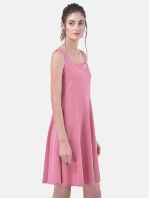 scoop neck fit & flare dress - 17557220 - Standard Image - 2