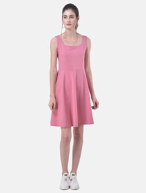 scoop neck fit & flare dress - 17557220 - Standard Image - 4