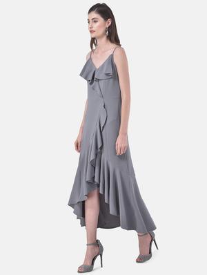 ruffled high low dress - 17557227 - Standard Image - 2