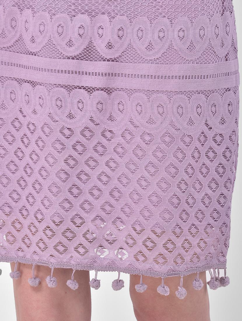 bell sleeved laced a-line dress - 17557233 - Zoom Image - 4