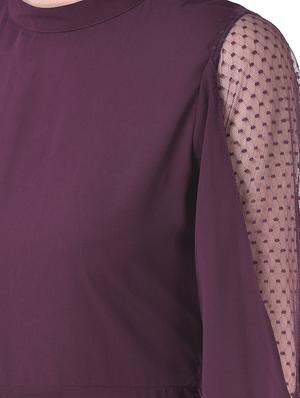 bishop sleeved fit & flare dress - 17557235 - Standard Image - 5