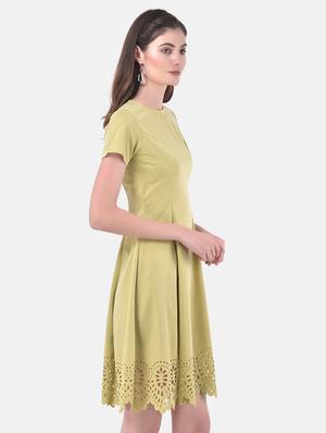 cut work detail fit & flare dress - 17557240 - Standard Image - 2