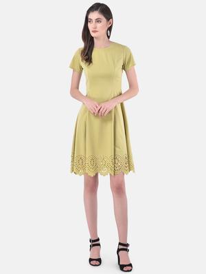 cut work detail fit & flare dress - 17557240 - Standard Image - 4