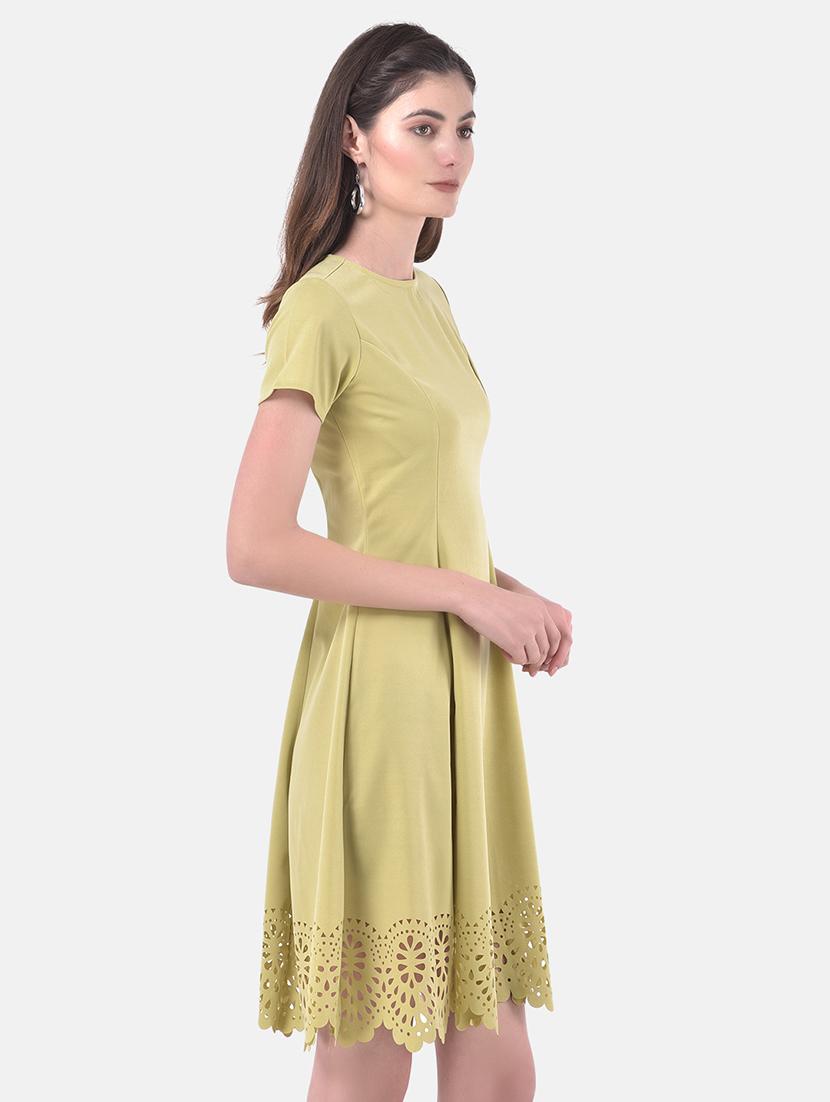 cut work detail fit & flare dress - 17557240 - Zoom Image - 2