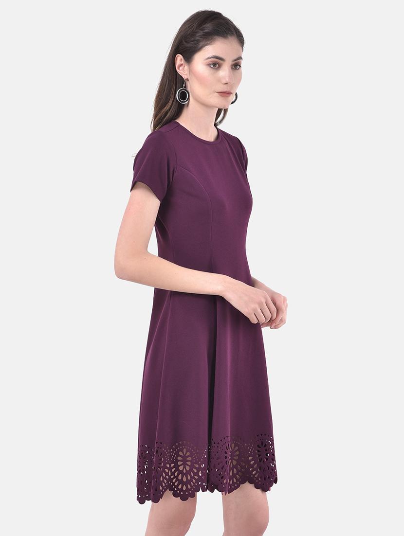 cut work detail fit & flare dress - 17557242 - Zoom Image - 2