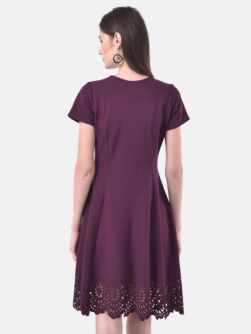 cut work detail fit & flare dress - 17557242 - Zoom Image - 3
