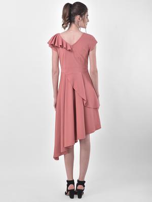 ruffle detail high low dress - 17557251 - Standard Image - 3