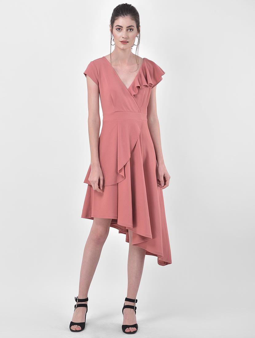 ruffle detail high low dress - 17557251 - Zoom Image - 1