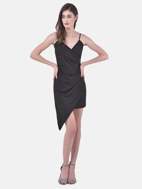 asymmetric solid bodycon dress - 17557257 - Standard Image - 1