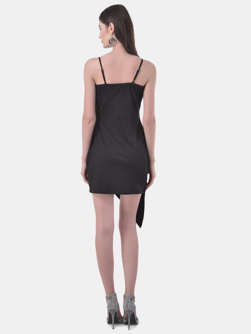 asymmetric solid bodycon dress - 17557257 - Zoom Image - 3