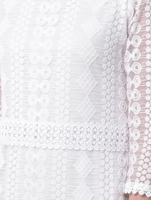 round neck laced maxi dress - 17557268 - Standard Image - 4