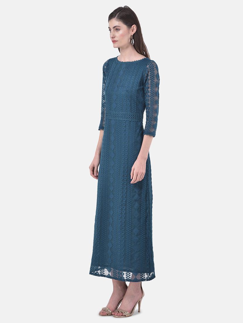 round neck laced maxi dress - 17557270 - Zoom Image - 2