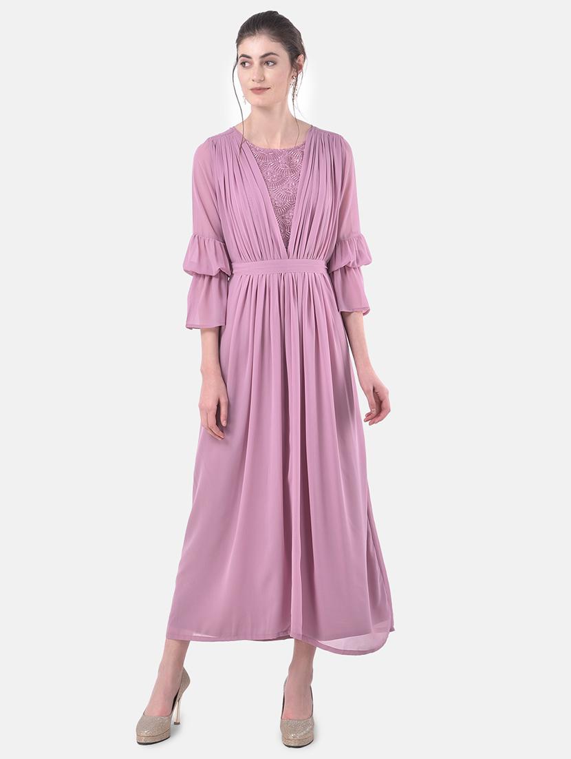 tie back solid maxi dress - 17557271 - Zoom Image - 1