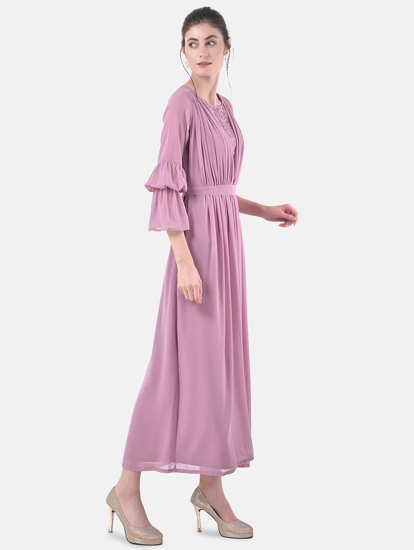 tie back solid maxi dress - 17557271 - Zoom Image - 2