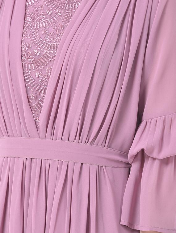 tie back solid maxi dress - 17557271 - Zoom Image - 4