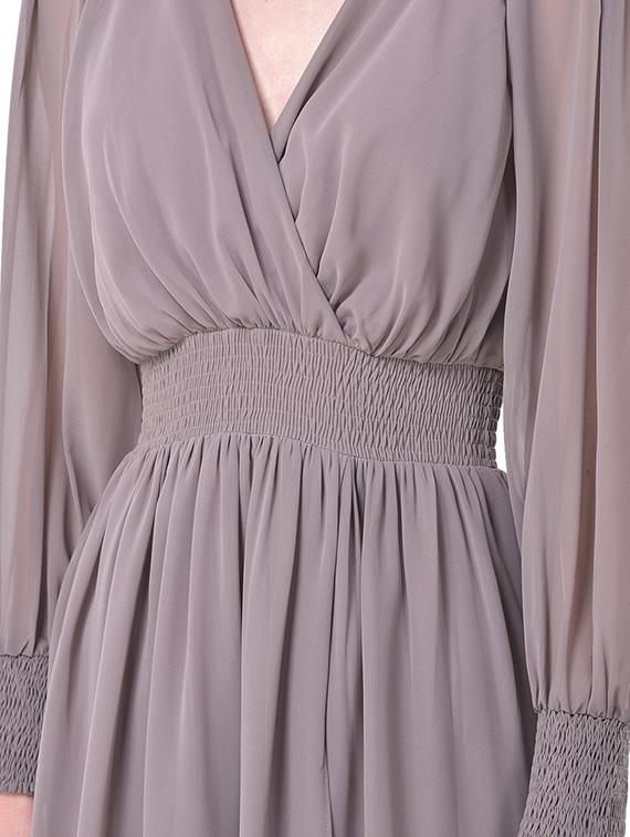 bishop sleeved solid maxi dress - 17557273 - Zoom Image - 4